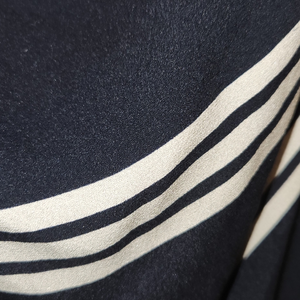 Ralph Lauren One Shoulder Maxi Dress - Silk Blue and White Size 4 - Picture 6 of 13